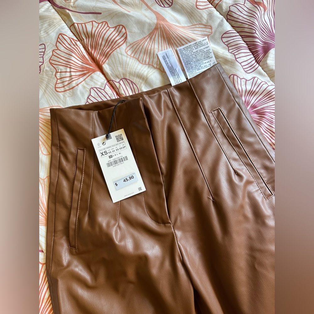 Zara Faux leather pants
